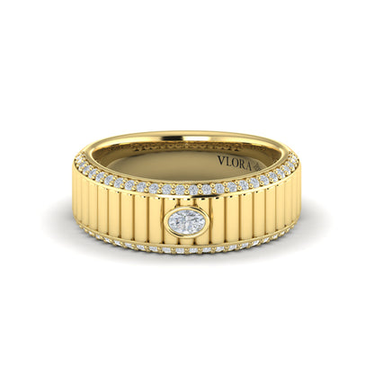 Bezel-Set Oval Diamond Ring