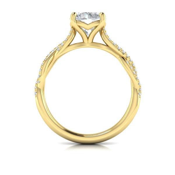 Woven Strands Engagement Ring