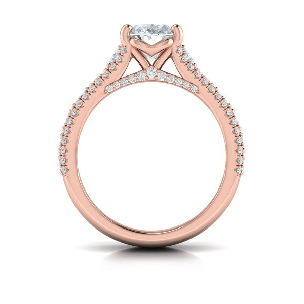 Dramatic Oval Engagement Ring