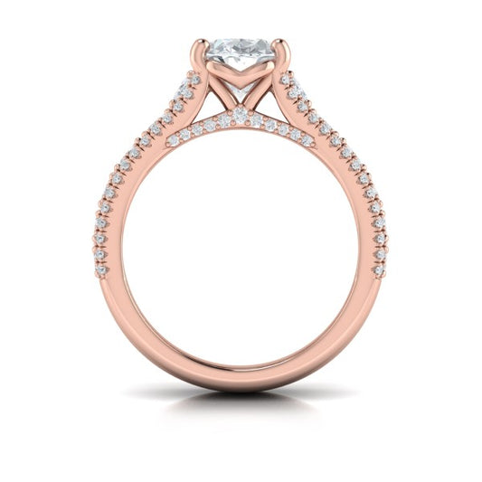 Dramatic Oval Engagement Ring