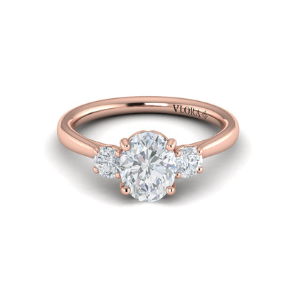 Tapestry Three Stone Oval Engagement Ring