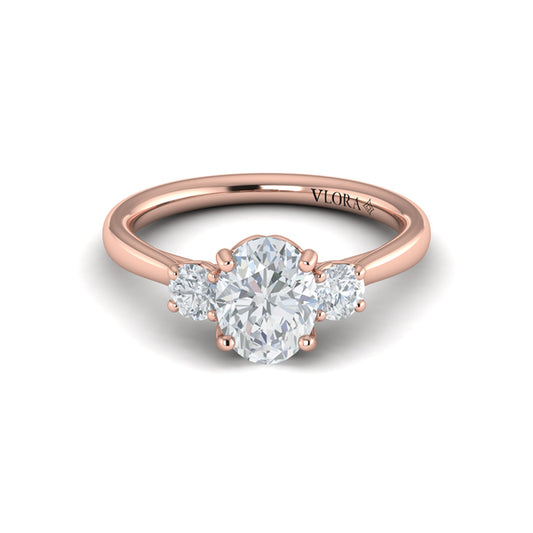 Tapestry Three Stone Oval Engagement Ring