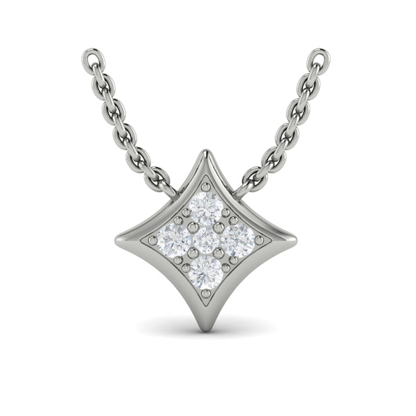 Diamond Cluster Vlora Star Pendant Necklace