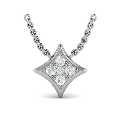 Diamond Cluster Vlora Star Pendant Necklace