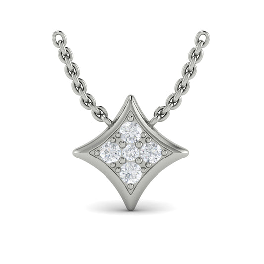 Diamond Cluster Vlora Star Pendant Necklace