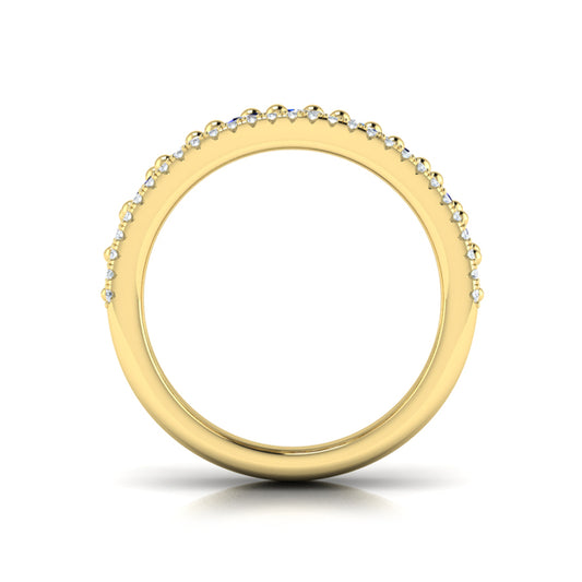 Diamond and Blue Sapphire Cluster Statement Ring