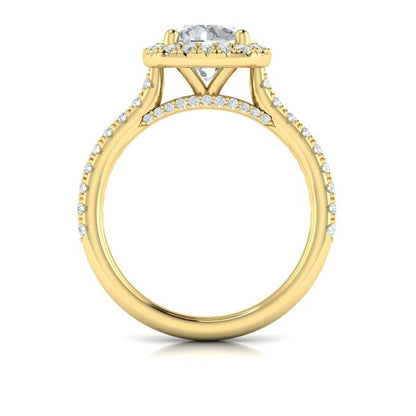 Timeless Euro Halo Round Engagement Ring