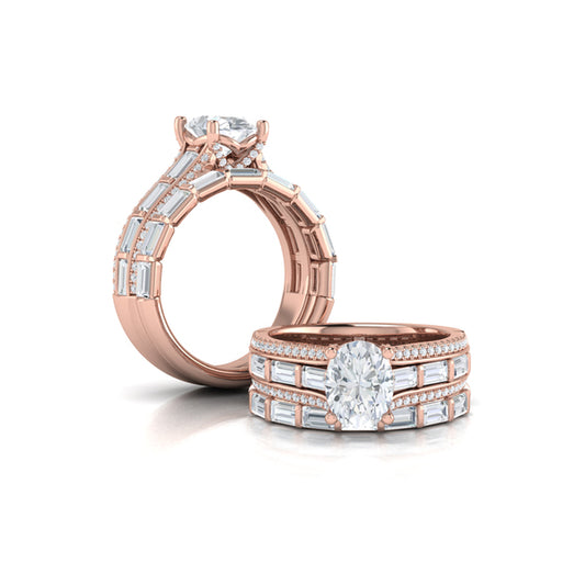 Intricate Oval Engagement Ring