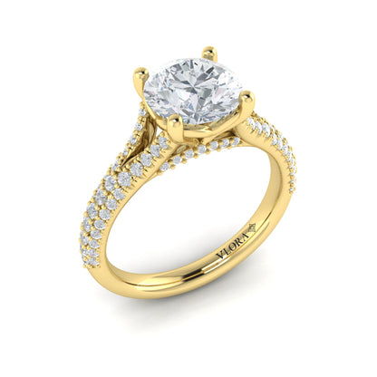 Splendid Cathedral Split Shank Engagement Ring