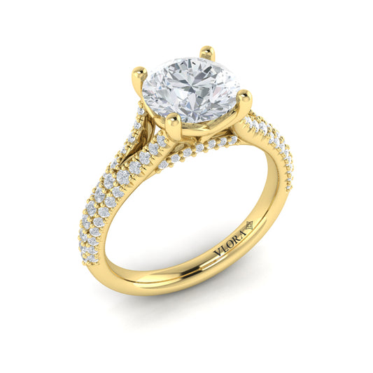 Splendid Cathedral Split Shank Engagement Ring
