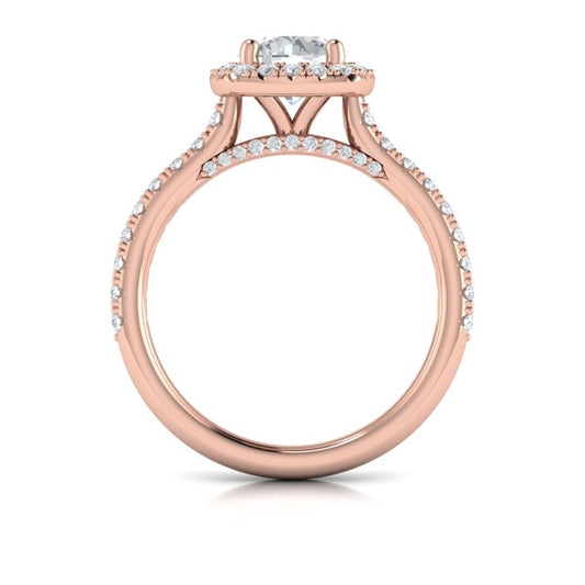 Timeless Euro Halo Round Engagement Ring