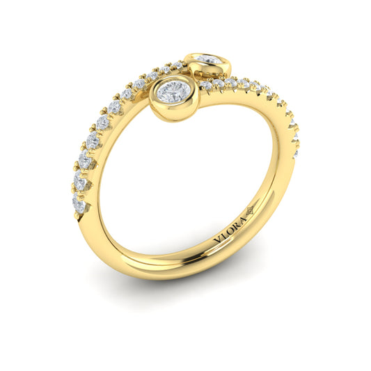 Diamond Double Wrap Ring