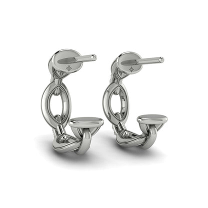 Interlocked Diamond Hoop Earrings
