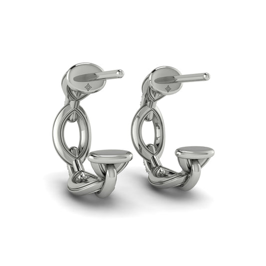 Interlocked Diamond Hoop Earrings
