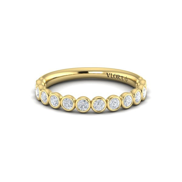 Stackable Bands Wedding Band in 14K Yellow Gold by Vlora Bridal