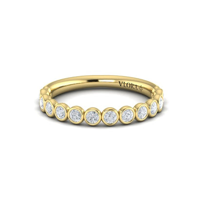 Stackable Bands Wedding Band in 14K Yellow Gold by Vlora Bridal
