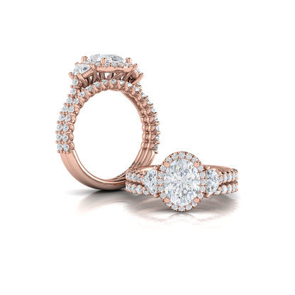 Embrace Halo Oval Engagement Ring