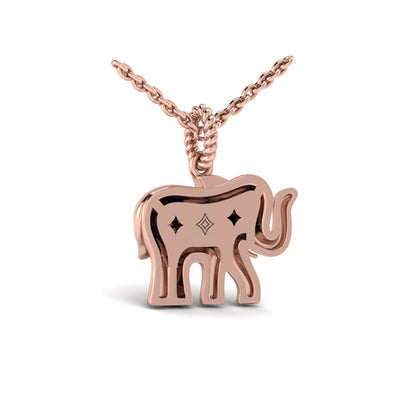 Diamond Elephant Pendant
