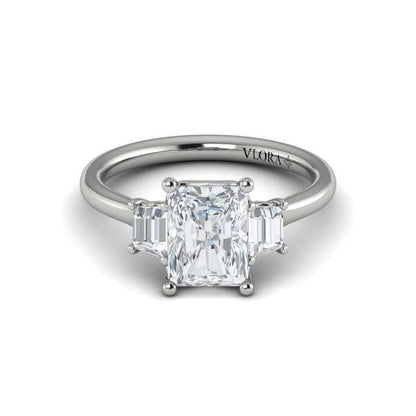 Tapestry Three Stone Emerald Cut Engagement Ring