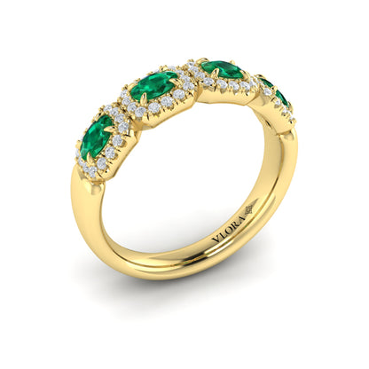 Diamond and Emerald Statement Ring
