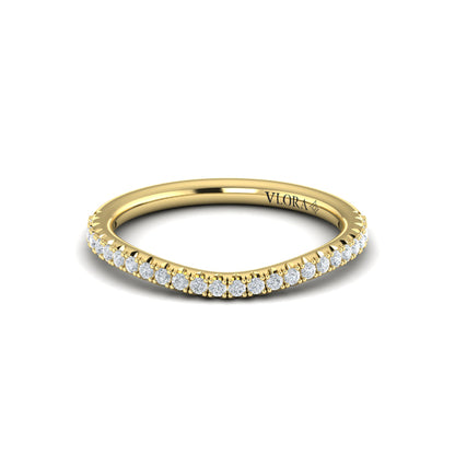 Matching Band for Double Halo Pavé Round Engagement Ring
