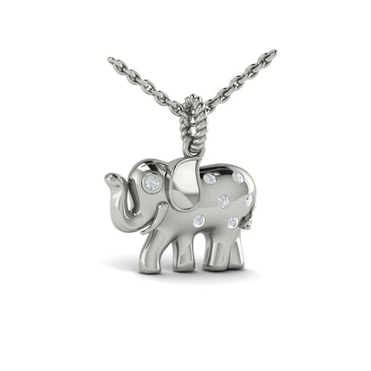 Diamond Elephant Pendant