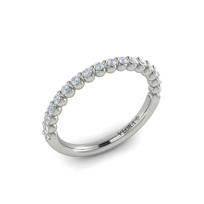 Matching Band for Oval Diamond Engagement Ring with Double Row Diamond Band