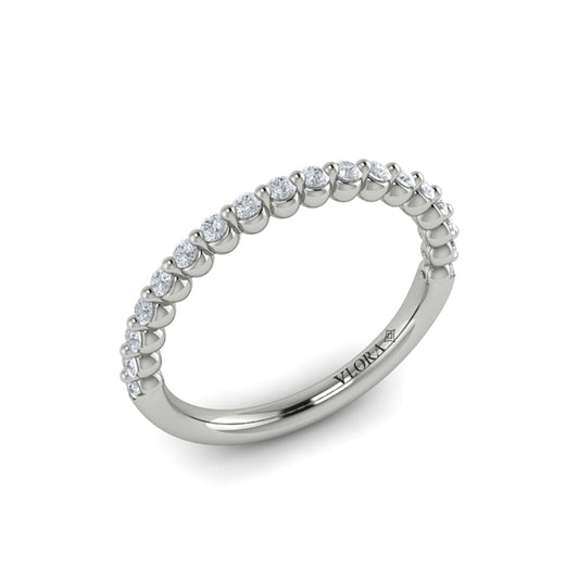 Matching Band for Oval Diamond Engagement Ring with Double Row Diamond Band