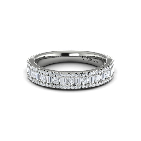 Stackable Bands Wedding Band in Platinum by Vlora Bridal