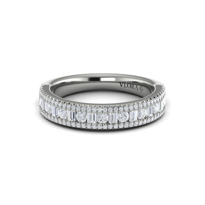 Stackable Bands Wedding Band in Platinum by Vlora Bridal