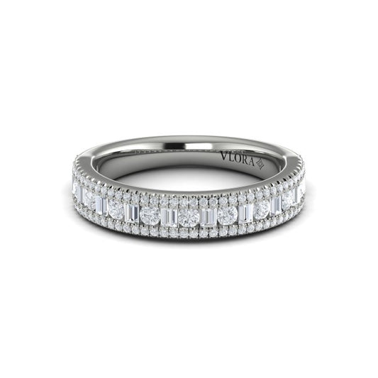 Stackable Bands Wedding Band in Platinum by Vlora Bridal