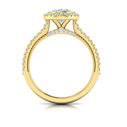 Regal Halo Oval Engagement Ring