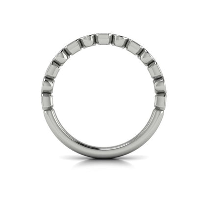 Geometric Bezel-Set Stackable Band