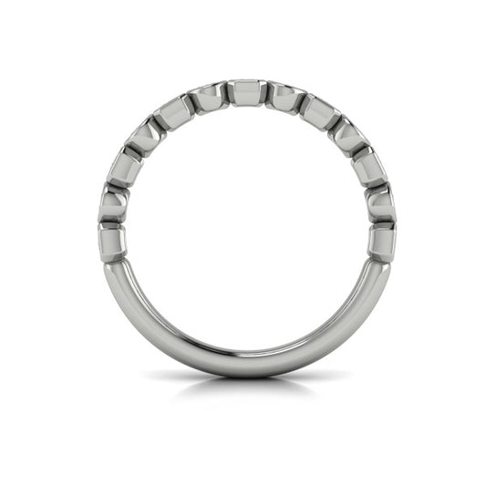 Geometric Bezel-Set Stackable Band