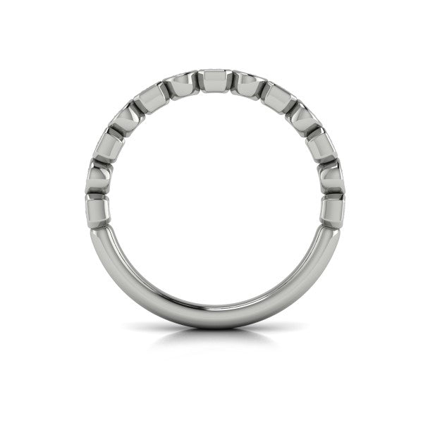 Geometric Bezel-Set Stackable Band