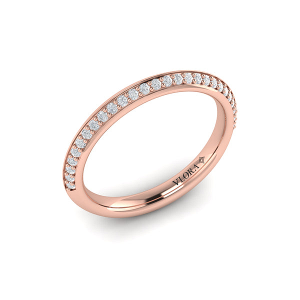 Contoured Pavé Diamond Band
