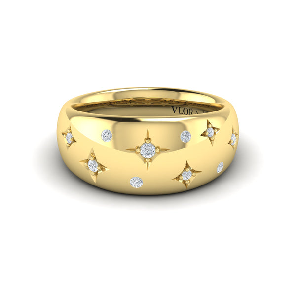 Diamond Vlora Star Dome Ring