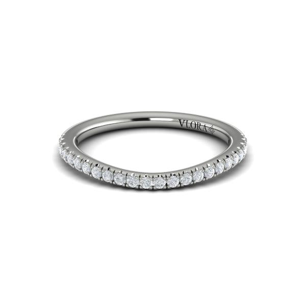 Matching Bands Wedding Band in 14K White Gold by Vlora Bridal