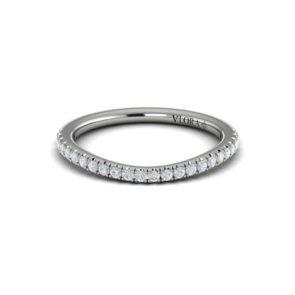 Matching Bands Wedding Band in 14K White Gold by Vlora Bridal