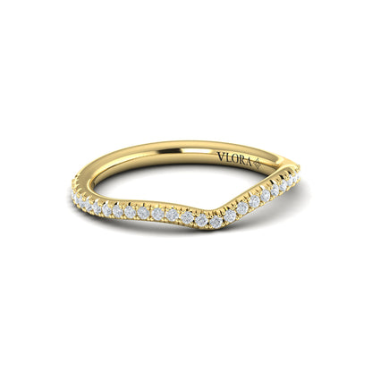 Matching Bands Wedding Band in 14K Yellow Gold by Vlora Bridal