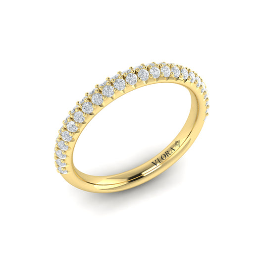 Matching Band for Solitaire Oval Engagement Ring with Hidden Halo