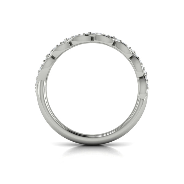 Pave Wheat Stackable Band