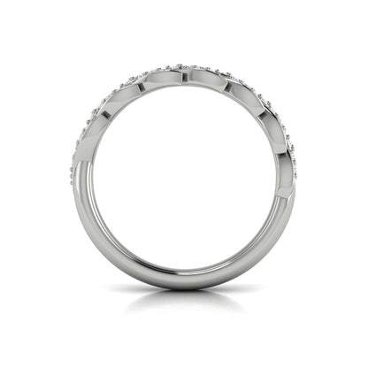 Pave Wheat Stackable Band