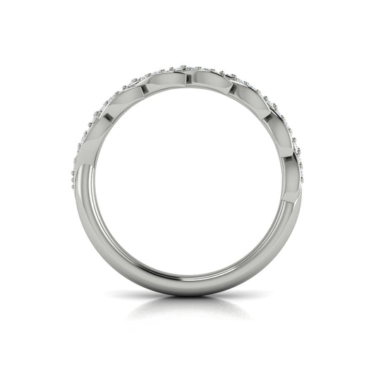 Pave Wheat Stackable Band