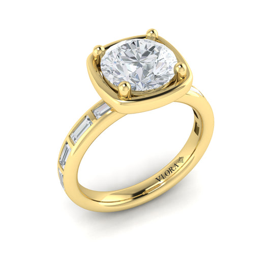 Art Deco Baguette Channel Engagement Ring