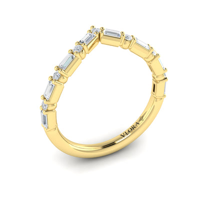 Diamond Baguette Chevron Ring