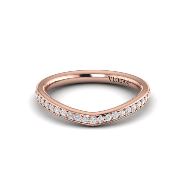 Diamond Contour Wedding Band
