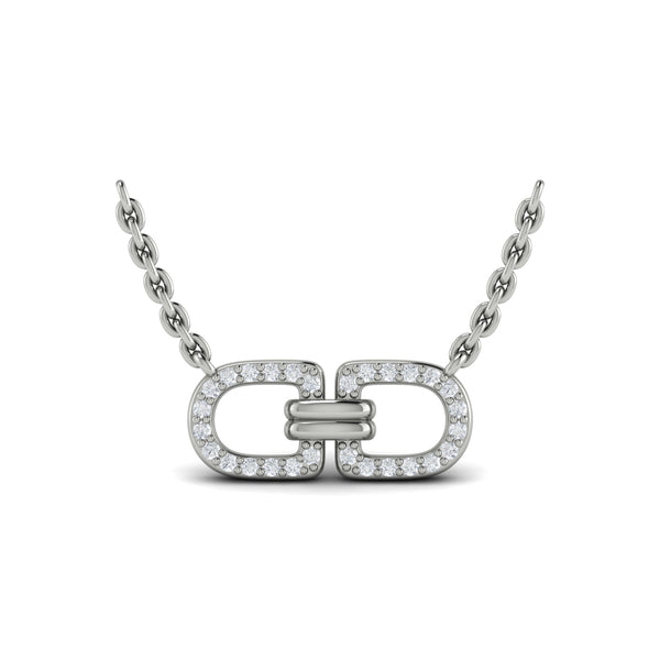 Linked Curves with Diamond Accent Pendant