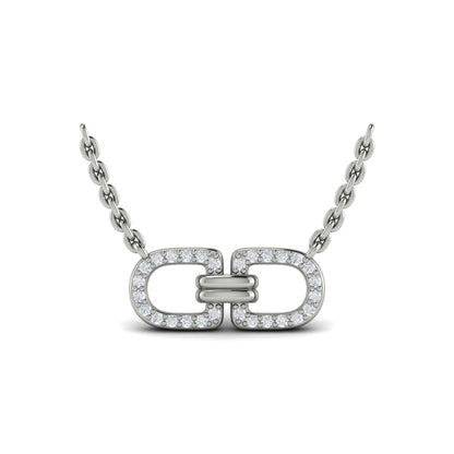 Linked Curves with Diamond Accent Pendant