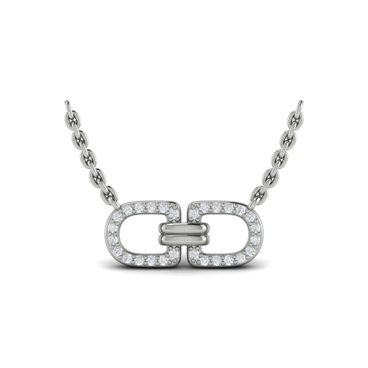 Linked Curves with Diamond Accent Pendant